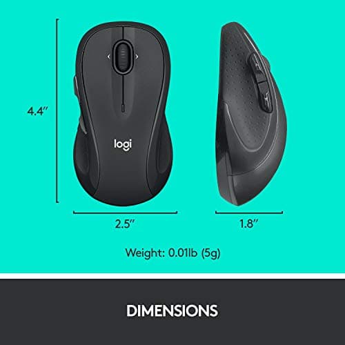 Logitech M510 Wireless Mouse, Mouse for Laptop and PC with USB Unifying Receiver, Programmable Buttons - Graphite 4