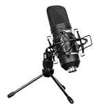 Cascha Studio XLR condenser microphone set with table stand, microphone spider, cable and wind protection 2