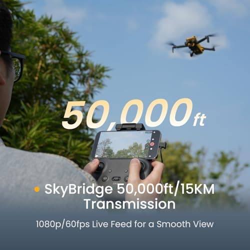 SKYROVER X1 Fly More Combo, Drone with Camera 4K for Adults, 8K Photo, Under 249g, 50000ft Transmission, 96-Min Flight Time with 3 Batteries 3