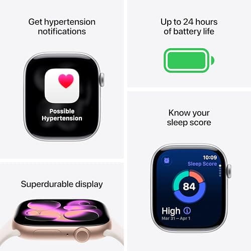 Apple Watch Series 11 [GPS 42mm] Smartwatch with Rose Gold Aluminum Case with Light Blush Sport Band - S/M. Sleep Score, Fitness Tracker, Health Monitoring, Always-On Display, Water Resistant 3