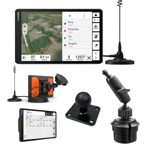 Garmin Alpha XL Conkey's Bundle 10" GPS Hunting System - Tracks 20 Dogs at a time,Stores up to 250 Dogs, Navigation, Cupholder Mount, Bolt-On Adapter & Suction Cup Included