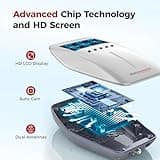 Cell Phone Booster for Multiroom, Cover 10,000 sq. ft. with 2 Indoor Antennas Cell Phone Signal Booster with LCD Display 5G Compatible for All U.S. Carriers - Verizon AT&T T-Mobile, FCC Approved 5