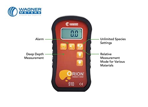 Orion® 910 Pinless Wood Moisture Meter Kit by Wagner Meters | Accurate, Non-Damaging, Deep Depth Lumber Moisture Measurement, On-site Calibration (Standard Calibrator) 4