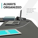 RIF6 L Shaped Modern Computer Home Office Gaming Desk with Keyboard Tray and Cable Management, Easy Assembly, Black 4