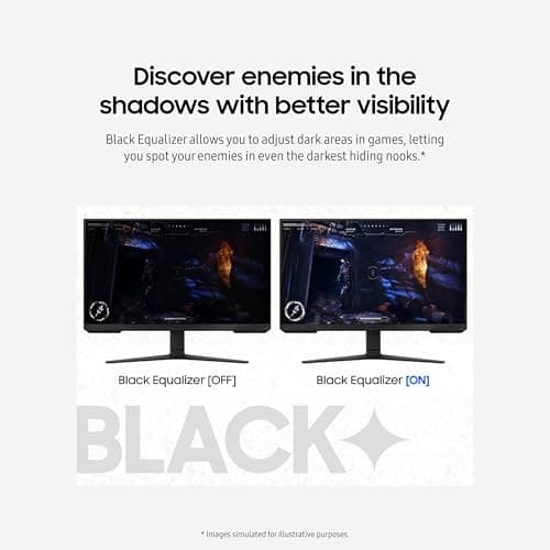 Samsung 24-Inch Odyssey G3 (G30D) Series FHD Gaming Monitor, 1ms, 180Hz, AMD FreeSync, Adjustable Stand, Black Equalizer, Virtual Aim Point, Eye Saver Mode, Flicker-Free, LS24DG302ENXZA 3