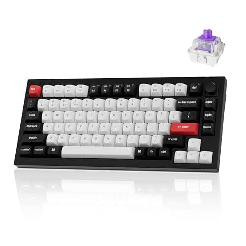 Keychron Q1 HE Wireless Custom Mechanical Keyboard with Hall Effect Gateron Double-Rail Magnetic Switch Rapid Trigger, QMK 2.4 GHz Bluetooth 5.2 RGB Compatible with Mac Windows Linux (Hot-swappable)