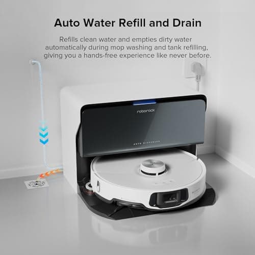 roborock S8 MaxV Ultra with Refill & Drainage System Robot Vacuum and Mop, Check Installation Space First, FlexiArm Design, Auto Mop Wash&Dry 10000Pa Suction, Obstacle Avoidance, 20mm Auto Mop Lifting 4