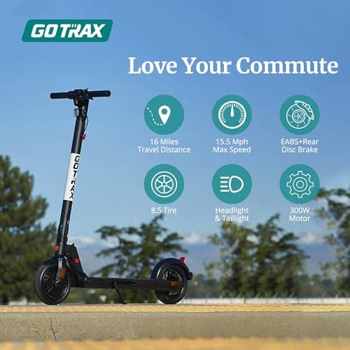 Gotrax XR Elite Electric Scooter, 8.5" Pneumatic Tire, Max 18 Mile and 15.5Mph by 300W Motor, Bright Headlight and Taillight, Aluminum Alloy Frame and Cruise Control, Foldable Escooter for Adult Black 2