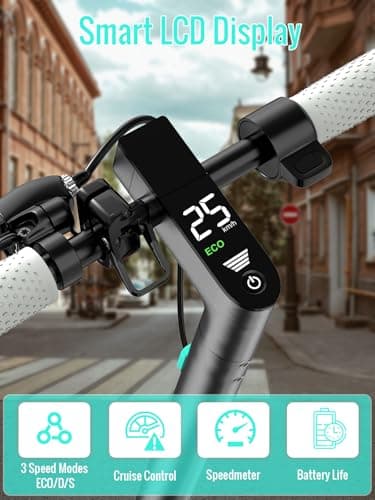 Electric Scooter for Adults, 350W Motor, 19 Mph Max Speed, 21 Miles Range, E-Scooter with 8.5" Honeycomb Tire, Foldable Escooter with Dual Braking System and App Control 5