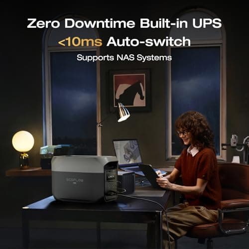 EF ECOFLOW Portable Power Station DELTA 3 MAX with 220W Solar Panel, 3400W X-Boost Output, Ultra-Fast 0-80% Charging in 1.13 Hr, Home Backup & RV Camping 2