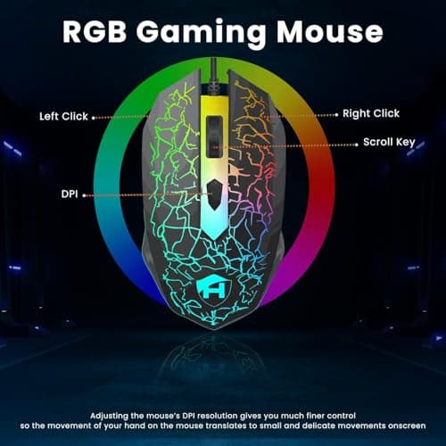 Dell Gaming OptiPlex Desktop RGB Computer PC, Intel Core i7, GeForce GT 1030 2GB GDDR5, 16GB RAM, 512GB SSD, 24 Inch HDMI Monitor, Keyboard Mouse and Headset, WiFi, W11 Pro (Renewed) 5