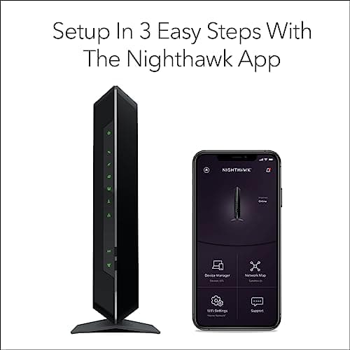 NETGEAR Nighthawk Modem Router Combo C7000-Compatible with Cable Providers Including Xfinity by Comcast, Spectrum, Cox,Plans Up to 800Mbps | AC1900 WiFi Speed | DOCSIS 3.0 4