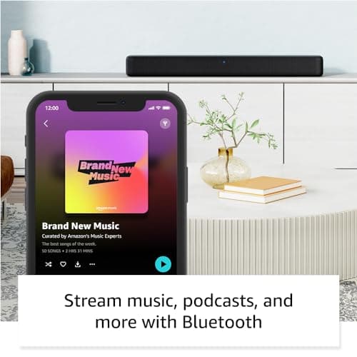 Amazon Fire TV Soundbar, 2.0 speaker with DTS Virtual:X and Dolby Audio, Bluetooth connectivity 4