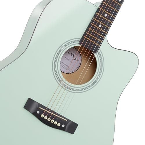 Ashthorpe 41-inch Beginner Cutaway Acoustic Guitar Package (Mint Green), Full Size Basic Starter Kit w/Gig Bag, Strings, Strap, Tuner, Picks 2