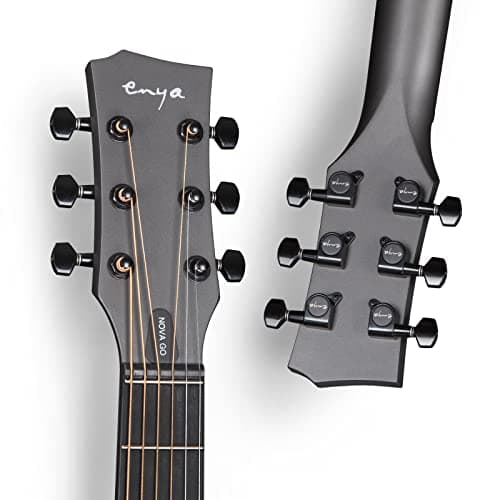 Enya NOVA GO SP1 Carbon Fiber Travel Guitar - 35" Acoustic Electric with Smart AcousticPlus Technology, Built-in Effects, USB Recording, Bluetooth Speaker, Beginner Bundle with Gig Bag & Accessories 3