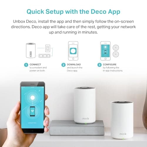 TP-Link Deco XE75 AXE5400 Tri-Band WiFi 6E Mesh System - Wi-Fi up to 7200 Sq.Ft, Engadget Rated Best Mesh for Most People, Replaces WiFi Router and Extender, AI-Driven Mesh New 6GHz Band, 3-Pack 4