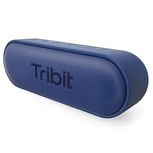 Tribit XSound Go Bluetooth Speaker with 16W Loud Sound & Rich Bass, 24H Playtime, IPX7 Waterproof, Wireless Stereo Pairing, USB-C, Portable Wireless Speaker for Home, Outdoors, Travel (Blue)