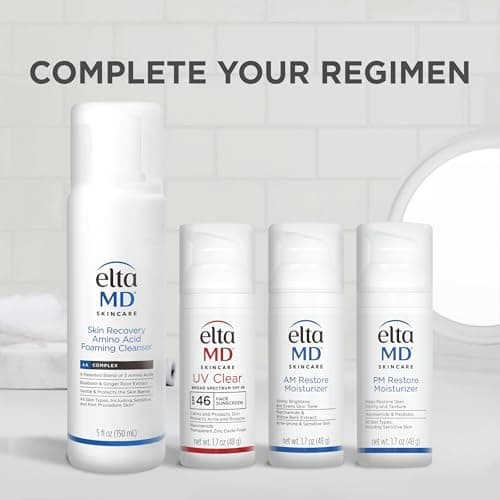 EltaMD PM Restore Face Moisturizer, Night Moisturizer for Face, Facial Cream Safe For All Skin Types, 1.7 oz Pump 5