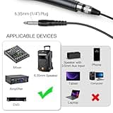 Fifine Karaoke Microphone, Dynamic Vocal Microphone for Speaker, 6.35MM Wired Handheld Mic with On and Off Switch and 14.8ft Detachable Cable-K6 4