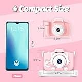 Goopow Kids Camera Toys for 3-8 Year Old Girls Boys,Children Digital Video Camcorder Camera with Cartoon Soft Cover, Best Chritmas Birthday Festival Gift for Kids - 32G SD Card Included 2