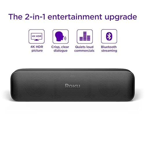 Roku 4K HDR Streambar SE & Wireless Bass Bundle - RokuTV & Roku Audio 4