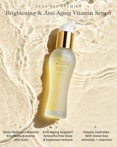 Premier Dead Sea Vitamin E & C facial serum, classic collection, Concentrated vitamin C serum for face, vitamin E oil, retinol, anti-aging serum, advanced skincare 1.7 Fl.oz 2