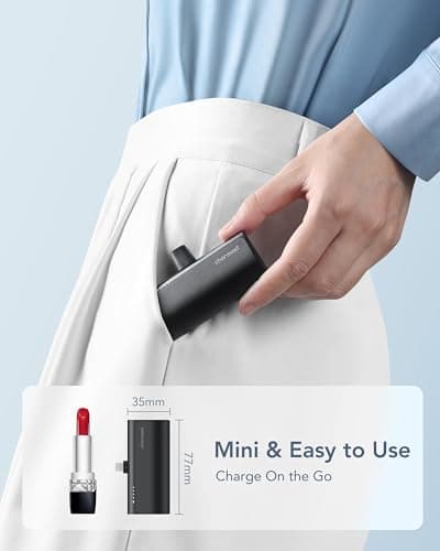 charmast Small Portable Charger for iPhone, Ultra-Compact 20W PD Fast Charging Power Bank 5000mAh, Mini Battery Pack for iPhone 14/14 Pro Max/13/13 Pro Max/12/12 Pro Max/11/XR/X/8/7/6 etc 4