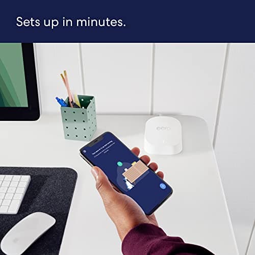 Amazon eero 6+ mesh wifi system - Supports internet plans up to a Gigabit, Coverage up to 6,000 sq. ft., Connect 75+ devices, 4-pack 3