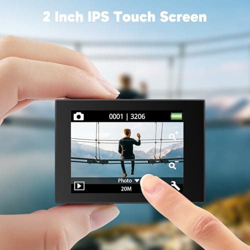 AKASO EK7000 Pro 4K30fps 20MP Action Camera EIS Ultra HD 131FT Waterproof Underwater Camera with Mini Selfie Stick Tripod and Carrying Case Helmet Accessories Kit Bundle 5