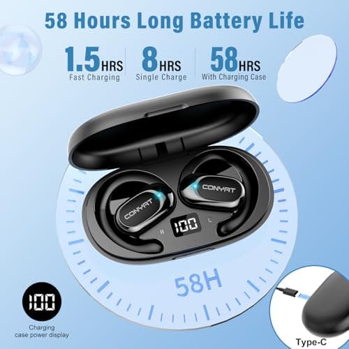 AI Translation Earbuds Real Time, 164 Language Translator Earbuds 3-in-1 Translation Headphones with 7 Translation Modes, 48H Bluetooth 5.4 Open Ear Headphones with Audio and Video Calls, For Business 5