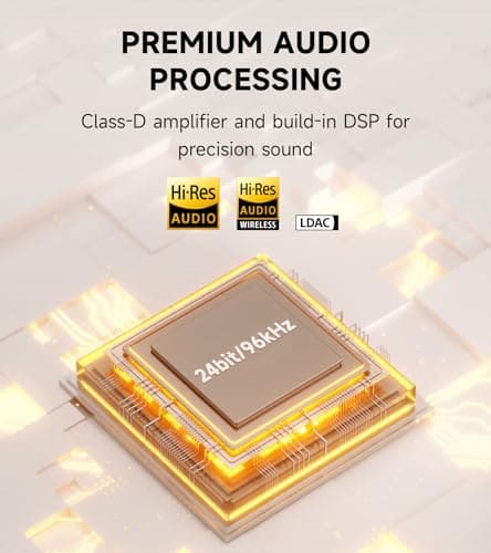 Edifier M60 Multimedia Speaker Bluetooth 5.3, 66W RMS, Hi-Res Audio & Hi-Res Wireless Audio, LDAC,3" Mid Bass & 1" Tweeter, USB-C & Aux Inputs, Compact Desktop Speaker – Classic Oak 4