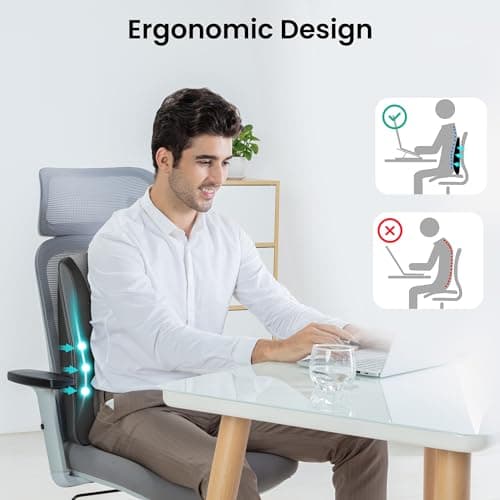 Snailax Back Massager for Back Pain Deep Tissue, Shiatsu Lower Back Neck Massager with Heat, 3D Kneading Massage Pillow for Neck Shoulder Legs, Gifts for Mom, Dad, Women 6