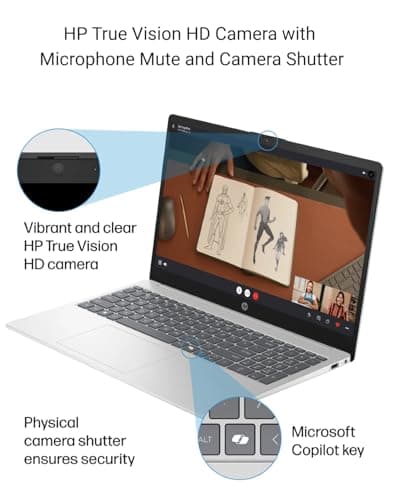 HP 15.6-inch Touchscreen Business Laptop - Intel 10-Core i7 1355U, FHD IPS Anti-Glare Display, Intel Iris Xe, Wi-Fi 6, BT 5.3, Windows 11 Pro, AI Copilot Key, Redragon Bundle (32GB RAM|1TB SSD) 4