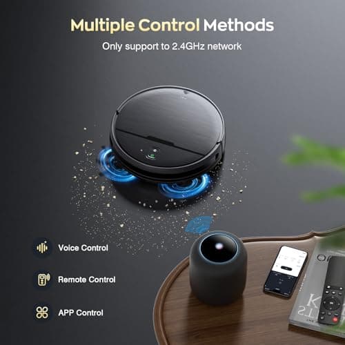 Robot Vacuum and Mop Combo with APP/Voice/Remote Control, 2 in 1 Vacuuming & Mopping Robot, Schedule, Strong Suction, Tangle-Free, Slim & Quiet, for Homes with Pets, Low Pile Carpet & Hard Floors 3