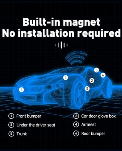 GPS Tracker for Vehicles - No Subscription Required/No Monthly Fee Car GPS Tracker Portable Real Time Magnetic GPS Tracking Device Full Global Coverage for Car, Motorcycle, Truck, Anti-Theft 3