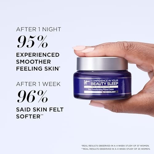IT Cosmetics Confidence in Your Beauty Sleep Night Cream - Visibly Improves Fine Lines, Wrinkles, Dryness, Dullness & Loss of Firmness - With Hyaluronic Acid 4