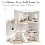 Cell Phone Booster for Home Office, Cover to 8,000 Sq Ft Signal Booster 4G LTE Compatible 5G with LCD Touch Screen 70dB Gain for All U.S. Carriers Verizon, AT&T, T-Mobile, App Support, FCC Approved 2
