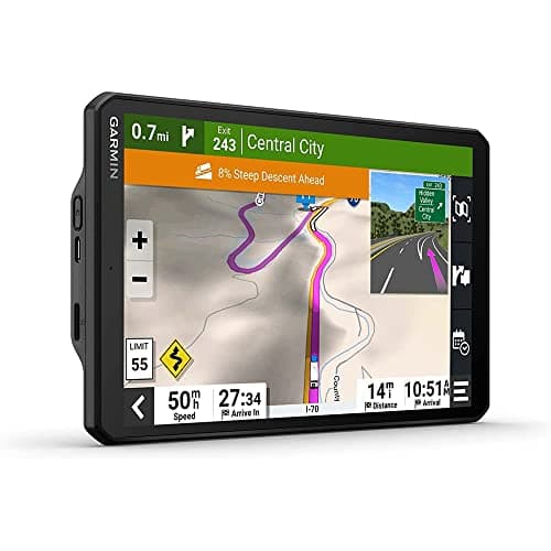 Garmin 010-02748-00 RV 895 8" RV GPS Navigator | Official USA Partner Model | Bundle with Deco Gear Dual DC12V/24V Electronic Multifunction Car Socket and Deco Gear Hard Shell EVA Case 3