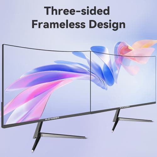 Raywego 27 inch 1800R Curved Monitor 100Hz Computer Monitor 1080p Monitor,4000:1 Contrast Ratio,Three-Sided Slim Bezels,Blue Light Filter Tilt & VESA for Home Office Working((DP1.2 & HDMI2.0) 4