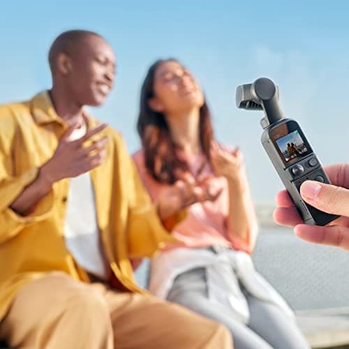 DJI Pocket 2 - Handheld 3-Axis Gimbal Stabilizer with 4K Camera, 1/1.7” CMOS, 64MP Photo, Pocket-Sized, ActiveTrack 3.0, Glamour Effects, YouTube TikTok Video Vlog, for Android and iPhone, Black 4