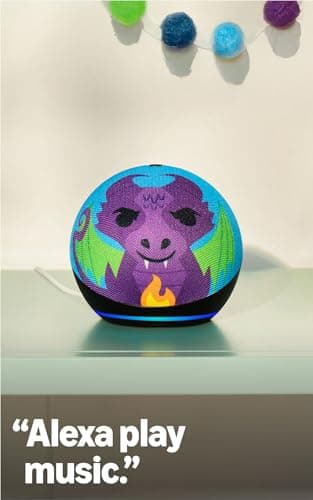 Amazon Echo Dot Kids (newest model) - Designed for kids, with Alexa+ Early Access, parental controls, Includes 1 Year of Amazon Kids+, Dragon 2