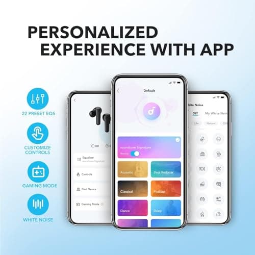 Soundcore by Anker P20i True Wireless Earbuds, 10mm Drivers with Big Bass, Bluetooth 5.3, 30H Long Playtime, Water-Resistant, 2 Mics for AI Clear Calls, 22 Preset EQs, Customization via App 3