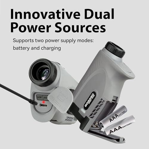 Gogogo Sport Vpro Gen 2 Golf Laser Rangefinder, Ultra-Clear Optics with 99% Transmission Lens OLED Display, Dual Power Sources, FlagLock/Slope/Magnetic/Lightweight (Gen 2) 4