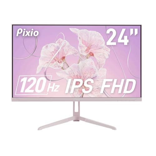 Pixio PX246 Wave Pink 24 inch 120Hz Refresh Rate FHD 1080p Resolution IPS Panel 4ms GTG Response Time Gaming Monitor with Adaptive Sync