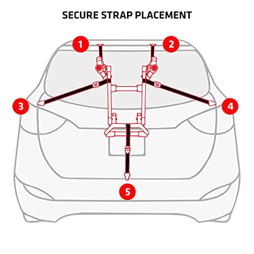 Allen Sports Deluxe 2-Bike Trunk Mount Rack, Model ZN102, Black 5
