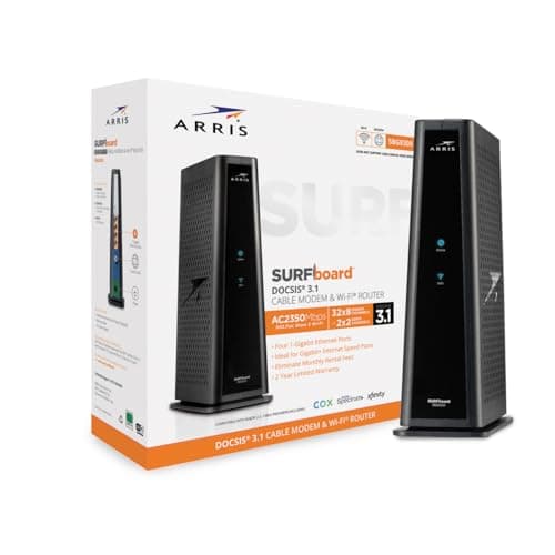 ARRIS (SBG8300) - Cable Modem Router Combo - Fast DOCSIS 3.1 Gigabit & AC2350 WiFi ,Comcast Xfinity, Cox, Spectrum & more, 1 Gbps Max Internet Speeds , 4 OFDM Channels 3