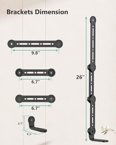WALI Universal Soundbar Mount for TV, Heavy-Duty Bracket for Mounting Above or Below Screen, Holds Up to 33 lbs, Fits Samsung, Sony， Bose，LG，Vizio，Roku,Vizio,Bose & More (SBR206) 3
