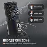 FIFINE Studio Condenser USB Microphone Computer PC Microphone Kit with Adjustable Boom Arm Stand Shock Mount for Instruments Voice Overs Recording Podcasting YouTube Vocal Gaming Streaming-T669 4