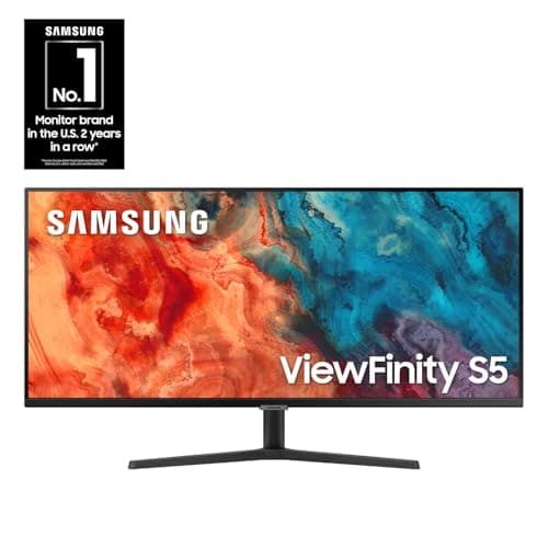 Samsung 34" ViewFinity S50GC Series Ultrawide QHD Monitor, 100Hz, 5ms, HDR10, AMD FreeSync, Ultrawide Screen, Eye Care, Thin Bezels, PIP, PBP, LS34C50DGANXZA, 2023, Black 2