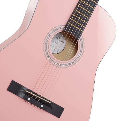 Ashthorpe 38-inch Beginner Acoustic Guitar Package (Pink), Basic Starter Kit w/Gig Bag, Strings, Strap, Tuner, Picks 2